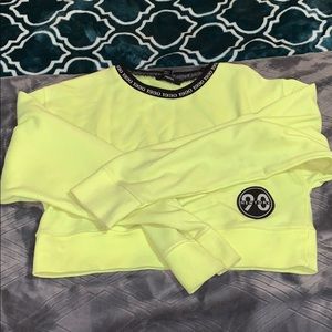 1990 New York Neon Yellow Crop Sweater